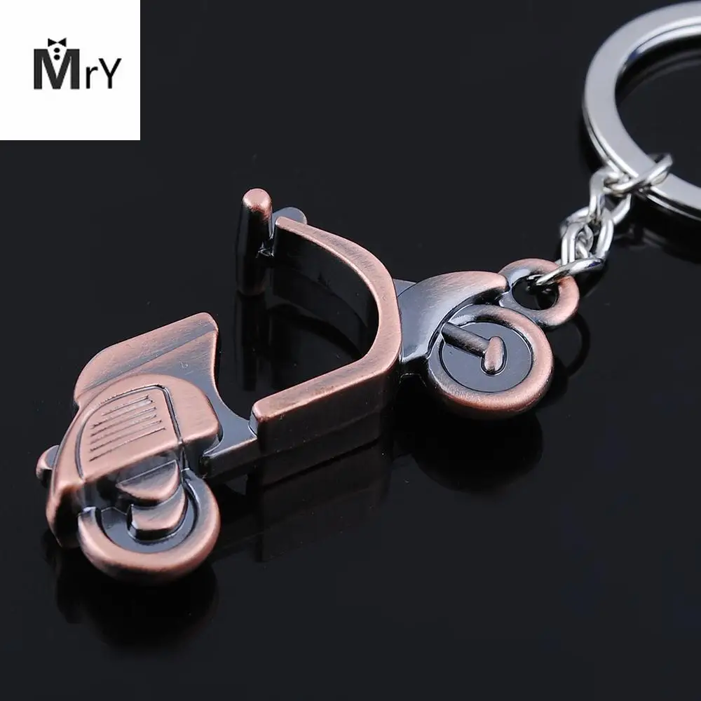 

Hot Sale High Quality Cindiry Antique Bronze Plated Vespa Motorbike Key Chain Personality Motorcycle Keychain For Ladies P