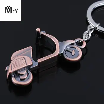 

Hot Sale High Quality Cindiry Antique Bronze Plated Vespa Motorbike Key Chain Personality Motorcycle Keychain For Ladies P