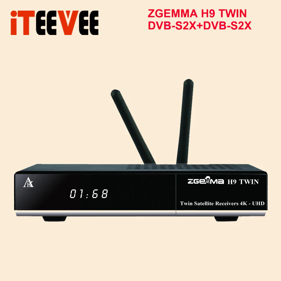 4K UHD Linux Zgemma H9 TWIN 2x DVB S2X HEVC H.265 WIFI Встроенный 2 * CI + спутниковый ТВ