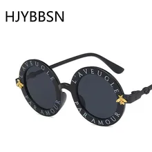HJYBBSN английские буквы круглые детские солнцезащитные очки милые для мальчиков и девочек солнцезащитные очки для детей маленькие защитные очки для лица UV400
