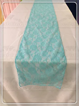 

10 Colors 10PCS Lace Table Runner Tablecloth Chair Cover Sashes Bow Napkins Fabric Decor Wedding Party Supply Adornment Colors