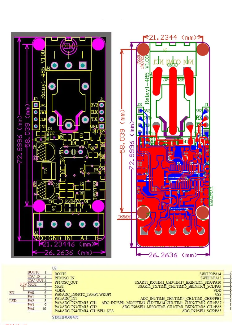 Modbus-Rtu 1 канал 5 в 12 В релейный модуль переключатель вход/выход RS485/ttl связь