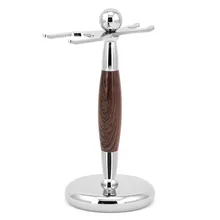 ZY 27 мм для мужчин бритья борода Барсук щетка стенд двойной край бабочка лезвие безопасной бритвы держатель сплав работа