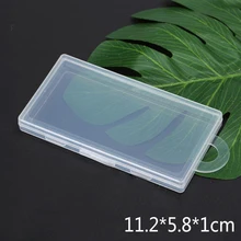 

hot selling Small Parts thin Transparent Collapsible Plastic Boxes Small Jewelry Storage Packaging Box 11.5*6.1*1.3cm