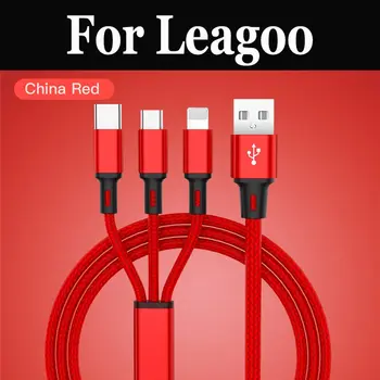 

3 In 1 USB Charger Cable Micro USB Type C For Leagoo Mix T5c Shark 5000 M8 Pro Z6 T5 KIICAA Power P1 Pro M9 M11 Power2