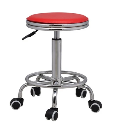 Classic Simple Design Lifting Chair Swivel Office Chair High Quality PU Material Solid Bar/Laboratory/Hair Salon Chair cadeira