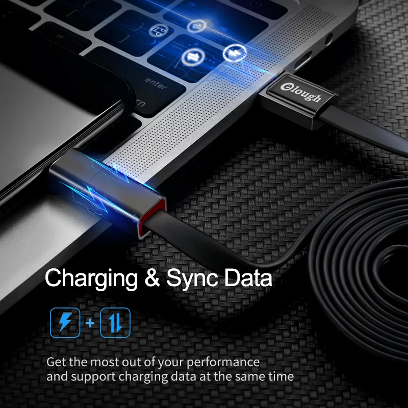 Elough DIY إعادة استخدام USB نوع C كابل ل سامسونج هواوي Xiaomi سريع شحن QC 3.0 نوع-C الهاتف المحمول شاحن المتجددة كابل يو اس بي