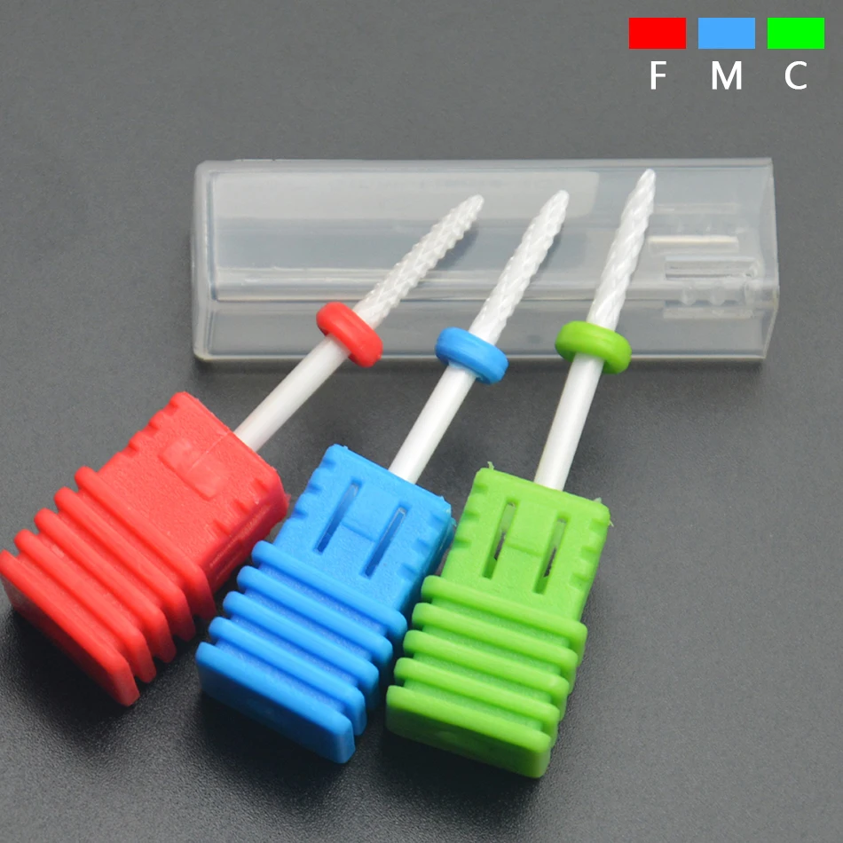 

ViiNuro 1pcs Nail Drill Bits Ceramic Mill Cutters For Electric Manicure Drill Machine Accessory Remover Gel Nail File Tools