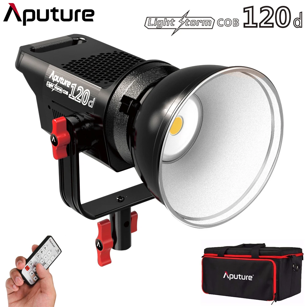 52734 Aputure Lumière Tempête Cob 120d 135 W 6000 K Led Lumière Vidéo Continue Cri97 Bowens Mount Avec Télécommande Pour Film Photo Vidéo In - 