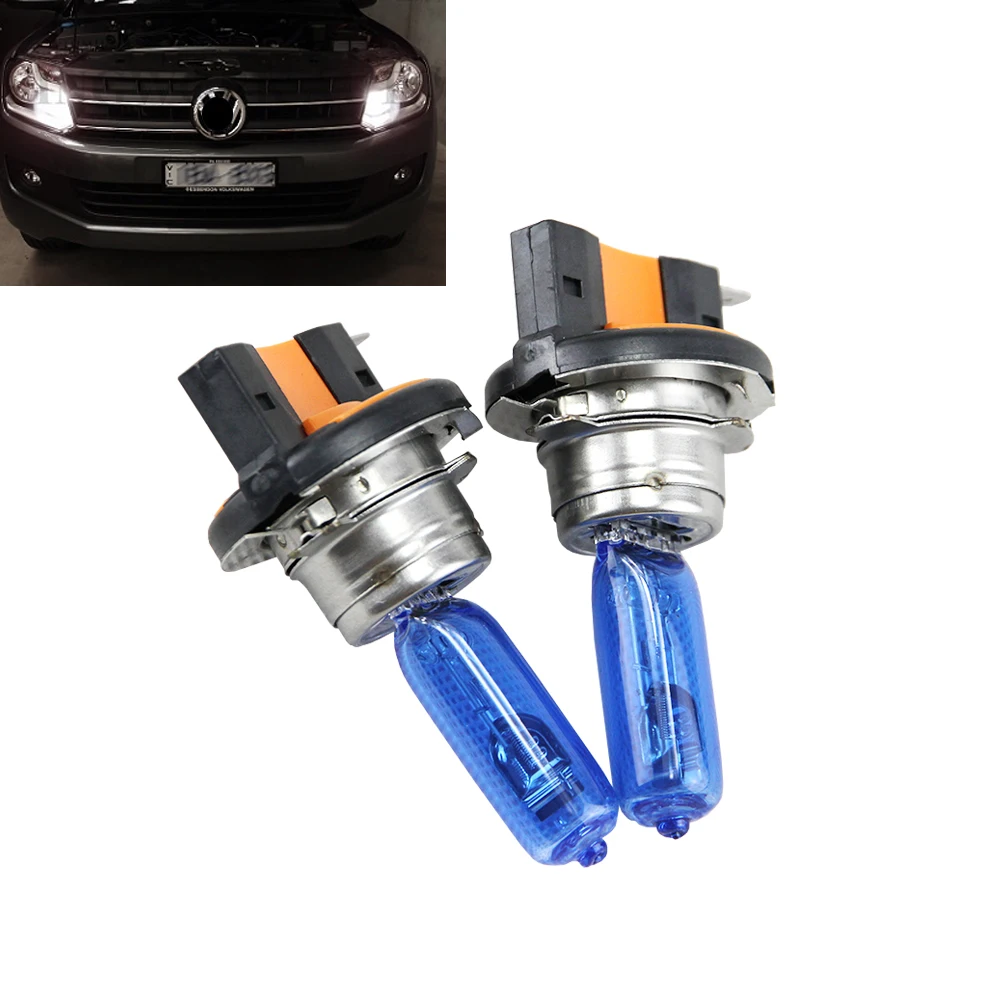 2x H15 6500K White Halogen Bulbs 12V 15/55w DRL for VW Amarok GOLF mk 6 7 F22 12V Car Lighte sourcing