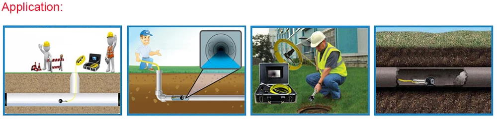 Заводская цена 23 мм камера головка 7 дюймов монитор 20 м кабель канализационная труба Инспекционная камера система используется для подземная Труба инспекции