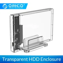 ORICO 2,5 дюймов прозрачный USB3.0 жесткого диска с функцией подставки и изображениями 5 Гбит/с Корпус для внешнего жесткого диска USB C жесткий диск чехол Поддержка 10 Гбит/с UASP