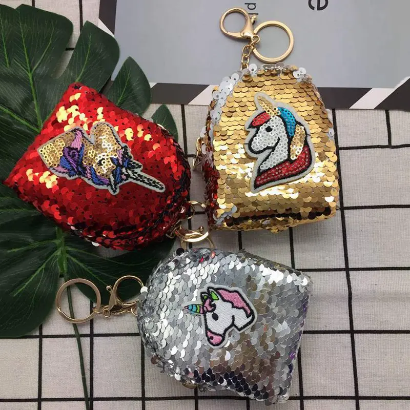 Единорог дизайн блесток Kawaii кошельки для женщин Деньги сумки обувь девочек дамы