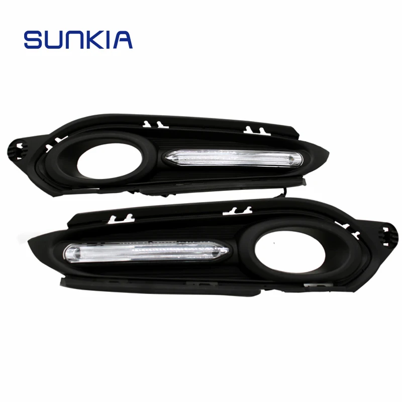 

SUNKIA 2Pcs/Set LED DRL For Honda HR-V Vezel 2014 2015 2016 Car Accessories LED Daytime Running Lights High Power LED Light