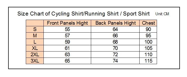 shirt size chart
