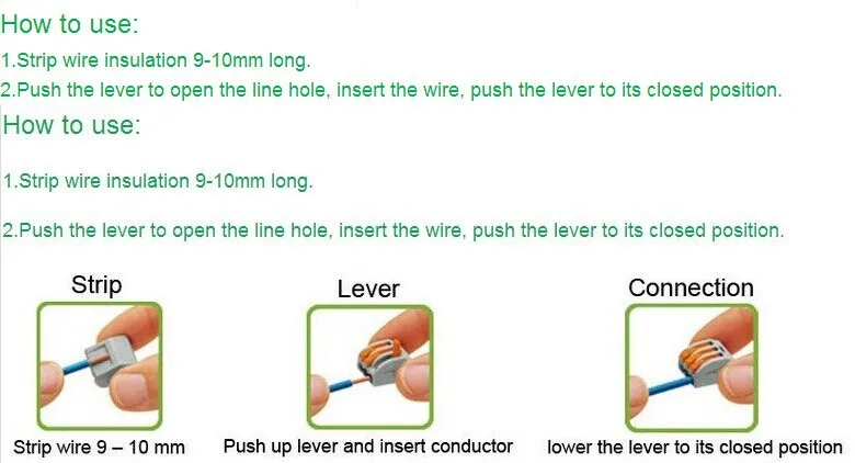 Здание Универсальный провод соединитель AWG 28-12 клемм соединитель проводки 3-жильный