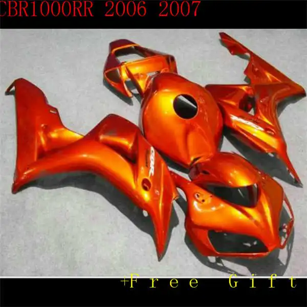Nn-литье мотоцикла обтекатель для CBR1000RR 06 07 CBR 1000RR 2006 2007 Все глянцевые оранжевые