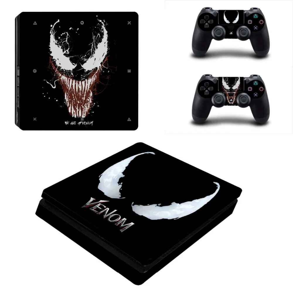 Горячая игра Venom наклейки кожного покрова для Playstation 4 PS4 Slim консоли и контроллеры виниловые наклейки Play Station 4 тонкий защитный чехол