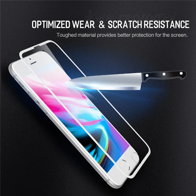  ROCK Anti-Blue Light Screen Protector Für iphone 8 7 6 6s Plus Gehärtetem Glas 9D Gebogene Schutz G
