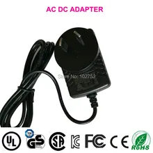 6 Вт ac dc питания 12 В 500mA адаптер, 3 шт. АС plug 0.5A зарядное устройство AC 240 В трансформатор освещения с 5521 dc jack 1,2 м кабель постоянного тока