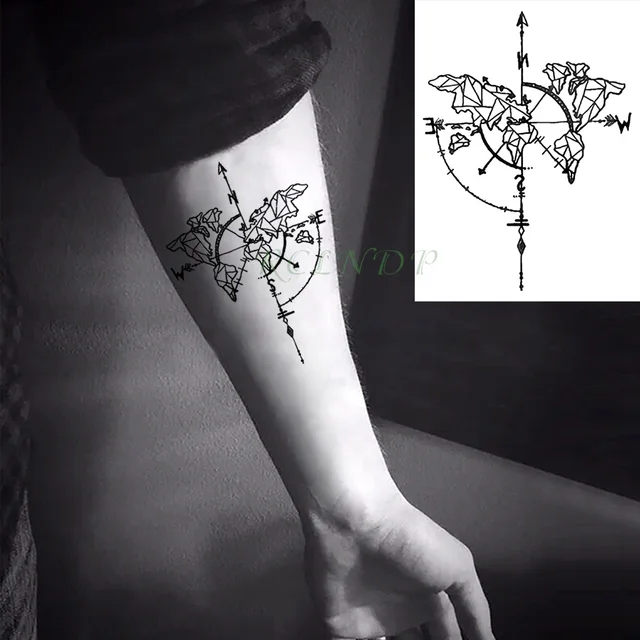 Tatuagem adesiva temporária, tatuagem de mordomo preto, símbolo do  contrato, bússola, anime, tattoo flash, tatuagens falsas para homens,  mulheres e crianças - AliExpress