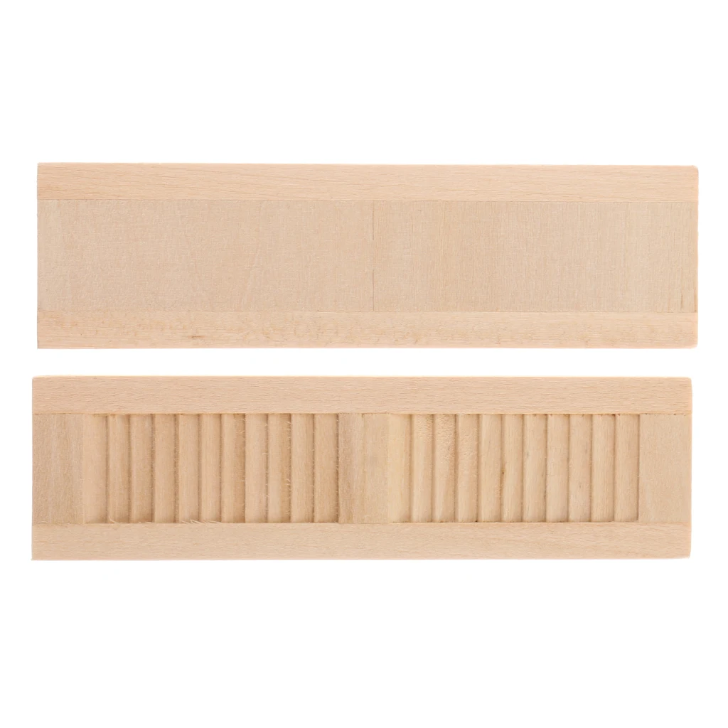 Wood Miniature External Hollow Screen Double Door + Single Door + Shutters 1/12 Dollhouse DIY Decoration Accessories