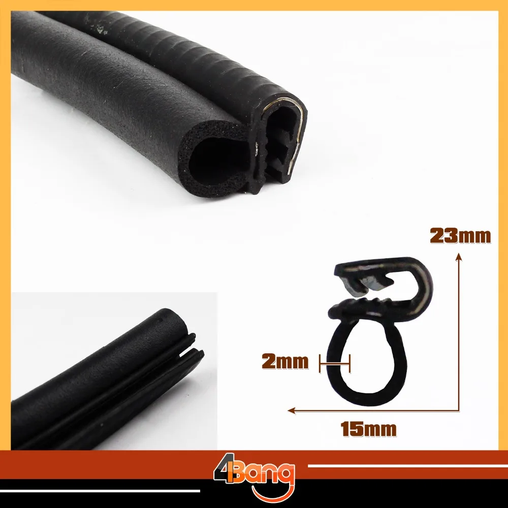 10ft Z-Shape Car Edge Rubber Seal Strip Weatherstrip Trim Protector A-Pillar 3M
