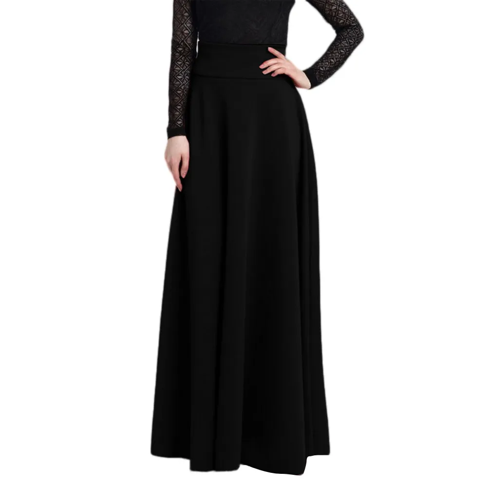 Летняя юбка с высокой талией, хлопковая Повседневная однотонная прямая юбка в пол, Женская юбка-пузырь с высокой талией, хлопковая Однотонная юбка макси