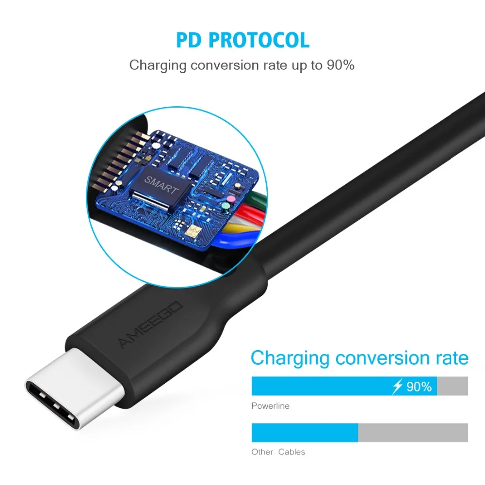 USB Type C к кабель для быстрой зарядки 3A Samsung Galaxy S9 Note 9 зарядное устройство телефона