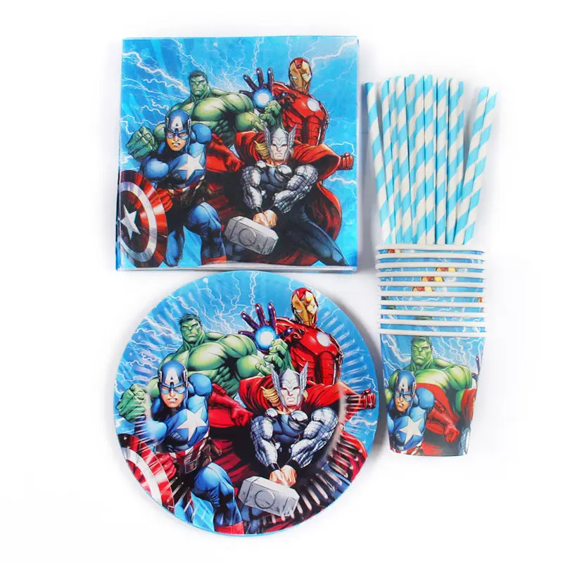 85pcs Set Birthday Party Decorate Avengers Captain America Iron