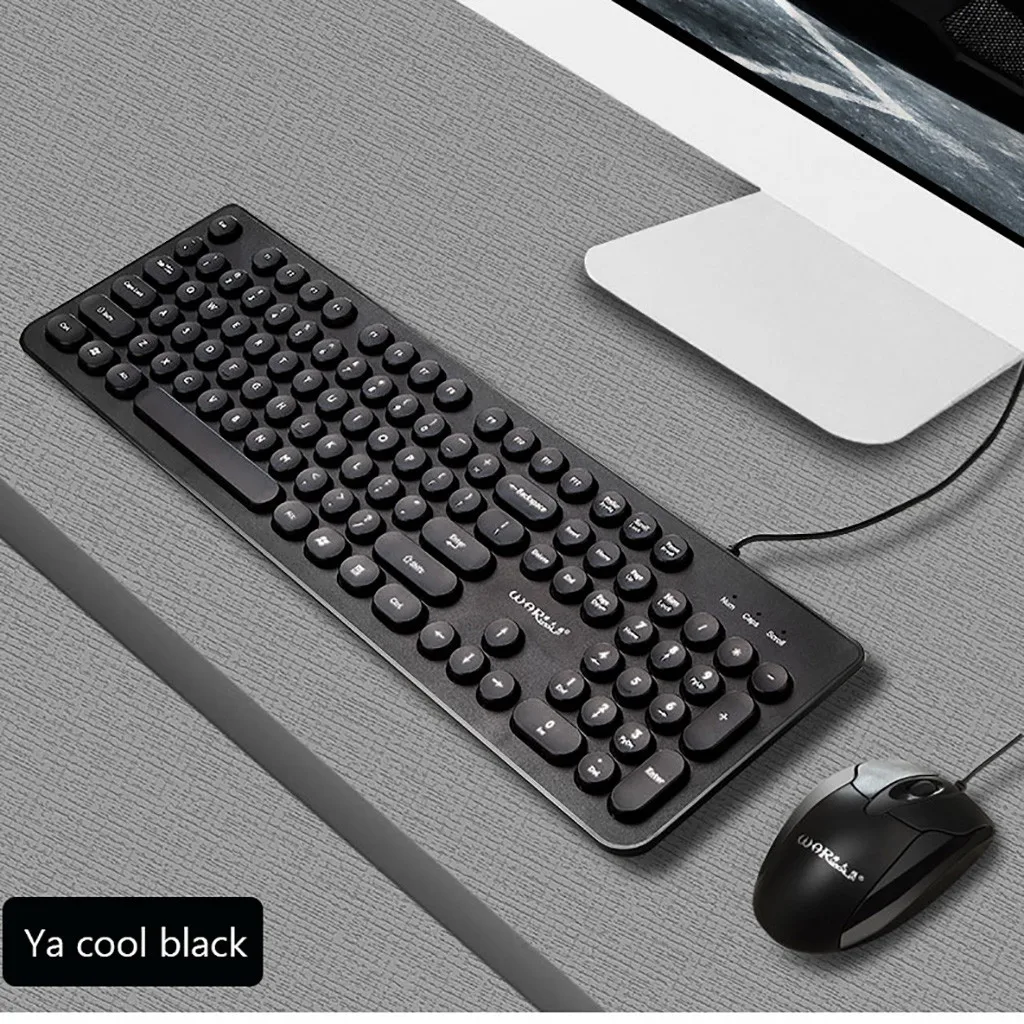 Горячая тонкая мультимедийная USB Проводная внешняя клавиатура+ мышь для ноутбука/ПК геймерская игровая мышь и клавиатура Комплект для дома и офиса