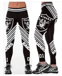 Oakland R-команда Фитнес Леггинсы эластичные волокна хип-хоп вечерние болельщик Корчеватель тренировки брюки штаны с логотипами дропшиппинг
