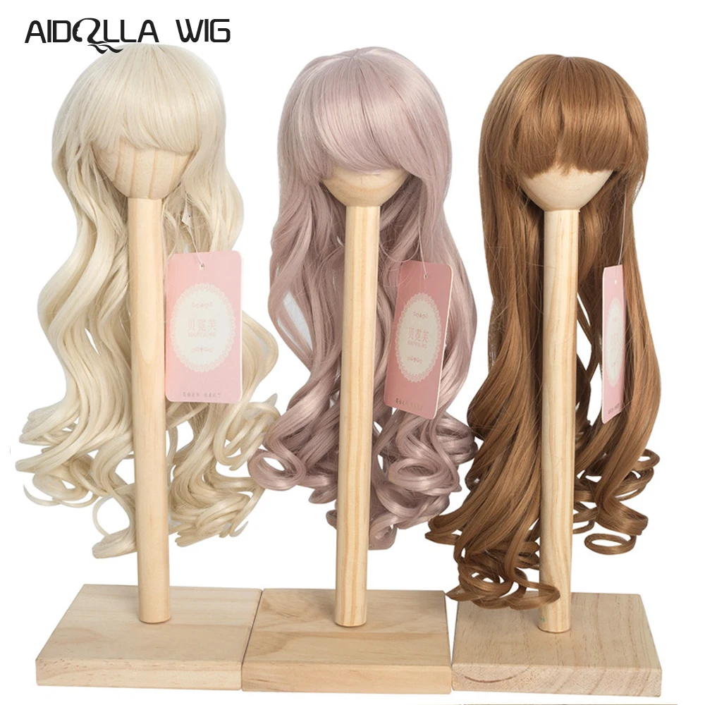 

1/4 Bjd SD Doll Wigs for Dolls High Temperature Wire Long Wave Curly Wig 3 Colors 1/3 Scale Doll Wig for Dolls Accessories