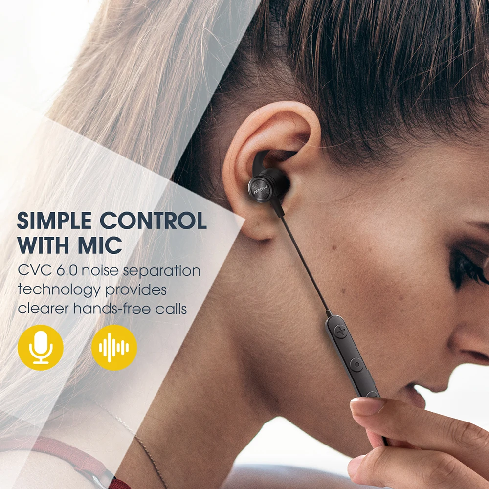 Оригинал Mpow S10 Беспроводная Связь Bluetooth Наушники IPX7 Водонепроницаемый Handsfree Спорт