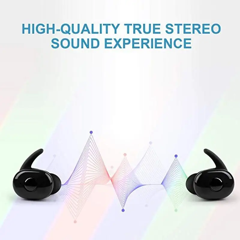Red TWS Беспроводные Bluetooth 5,0 наушники-вкладыши спортивные водонепроницаемые стерео наушники с микрофоном переносной заряжающий чехол - Цвет: Red