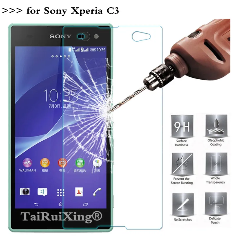2.5D 0 26 мм 9H закаленное стекло Защита экрана для Sony Xperia C3 D2533 D2502 S55T усиленная