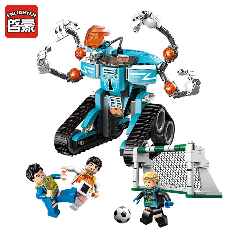 

Enlighten Blocks Building Sport Series Russia Football Gaming Robot Building Toys Sets 345pcs Accessories For Boy's Toy