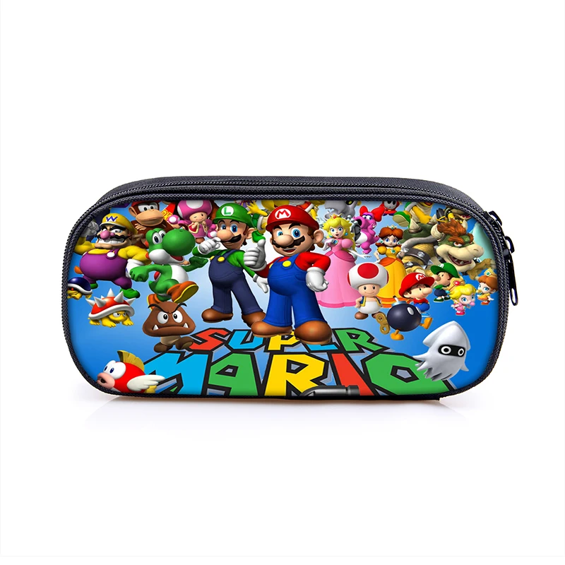 Super Mario Bros Sonic Kids PencilBag, Студенческая сумка для детей, новая милая Высококачественная канцелярская сумка, пенал