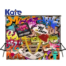 KATE Photography Backdrops 8x8ft Graffiti Background Children's Party Backdrop Vintage Cameras Photography Backdrop for Studio kate photography backdrops christmas backdrop toy car background baby photography backdrops wood floor background for studio