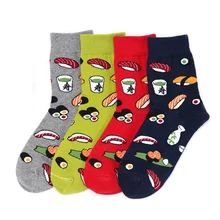 Японская еда суши Харадзюку конфеты носки для мужчин и женщин теплые носки счастливые Леди Короткие хлопковые сумасшедшие женские милые носки для подарка