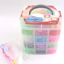 7200pc/4 layer gum for bracelets high quality silicone loom bands box family set refills rubber crazy diy miniatures toys