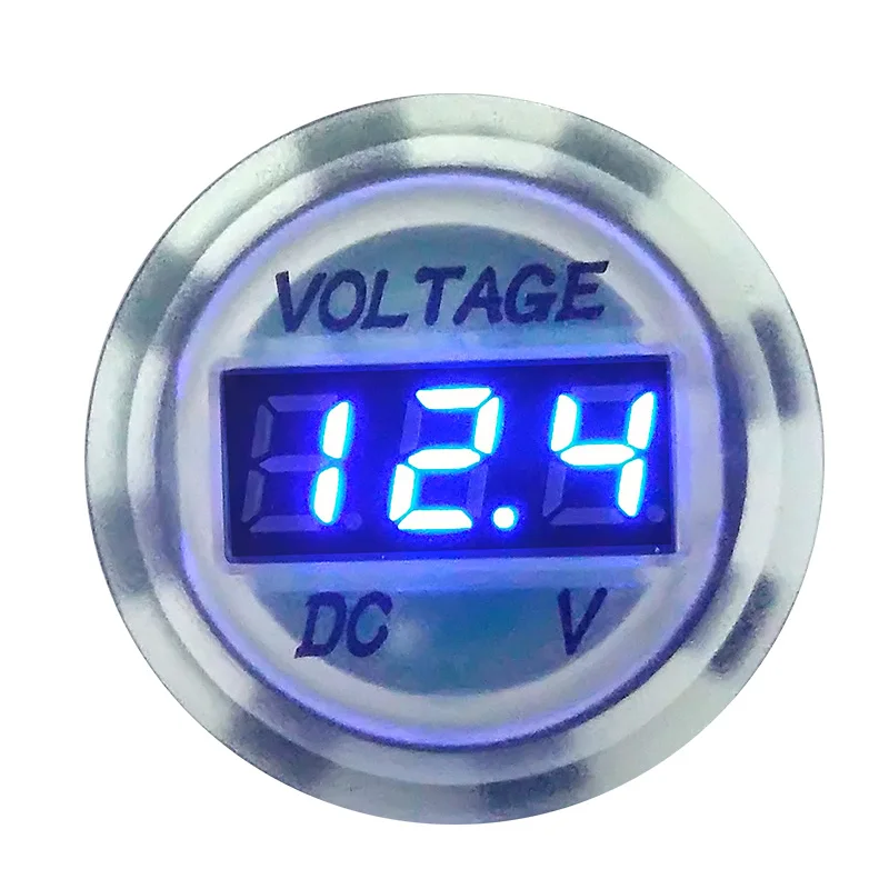 

New Arrival Universal Mini Digital Voltage Meter Tester Voltmeter DC 12V 24V Blue LED Display Monitor for Motorcycle Car Boat