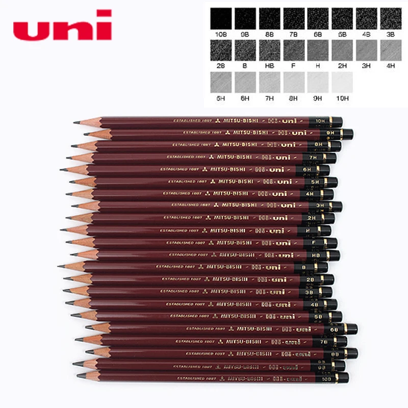 2 шт./партия Mitsubishi Uni HI-UNI серии карандаш с 22 вариантами студенческий пишущий карандаш оптом карандаши