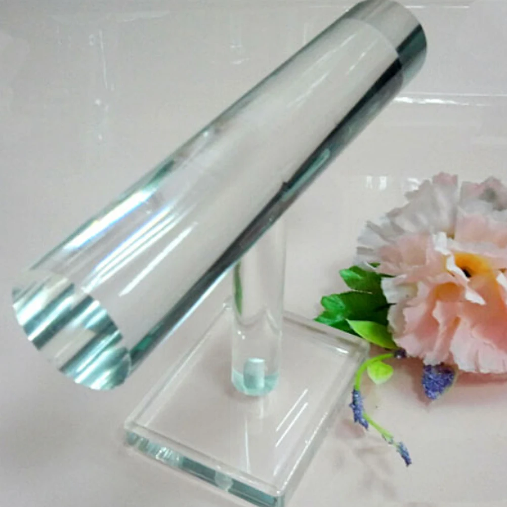 

Portable Clear Solid Acrylic Single Layer Jewelry Bracelet Bangle Watch Desktop Display Stand Rack Holder Organizer