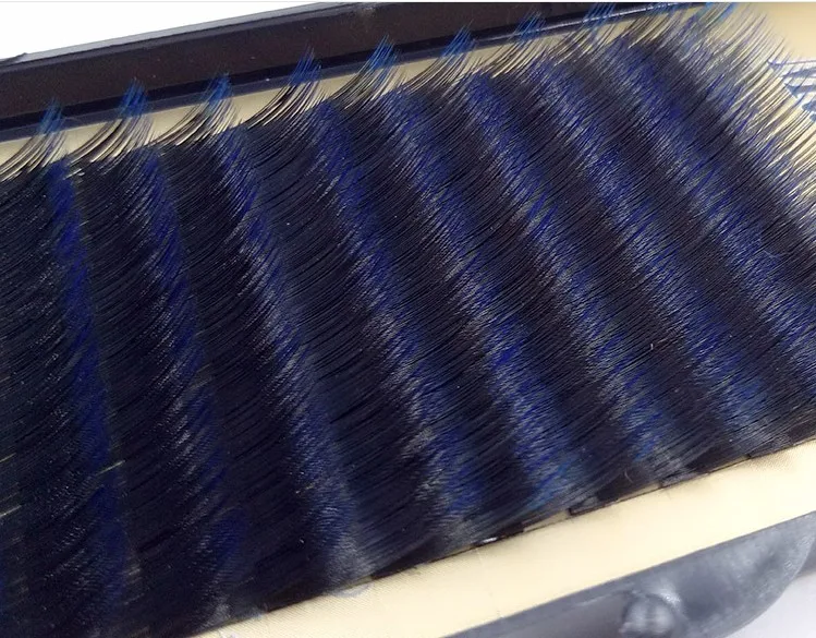 

New all size Premium silk Eyelash J/B/C/D curl 0.07 mm 1 trays blue high-quality mink eyelash extension individual eyelashes