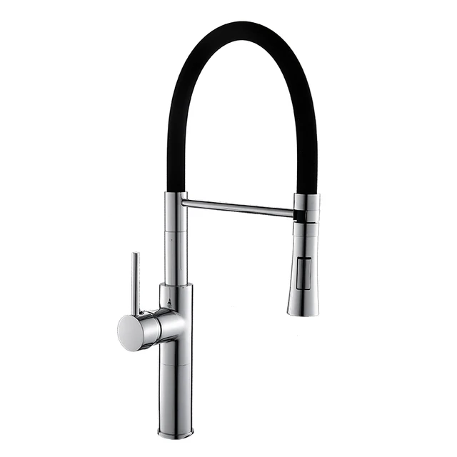 Special Offers SHAI Kitchen Faucets Chrome Kitchen Sink Crane Deck Mount Pull Down Dual Sprayer Nozzle Torneira De Cozinha Mixer Water Taps