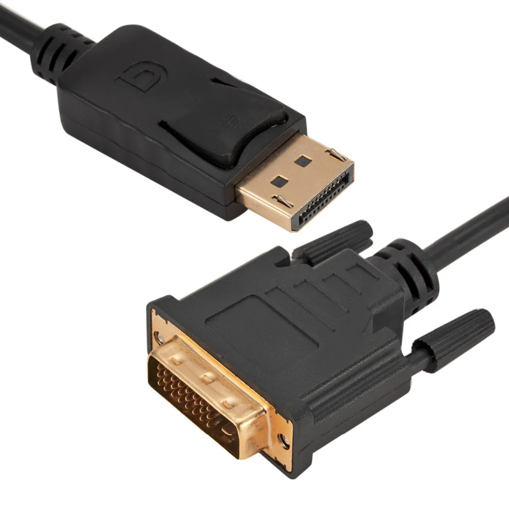 1.8M DP to DVI Converter Cord DisplayPort Male to DVI-D 24+1Pin Male Monitor Display Adapter Cable