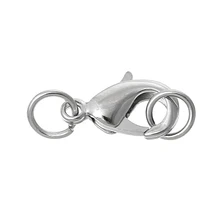 Медный карабин Серебряный тон 19 мм(6/") х 7 мм(2/8"), 3 шт