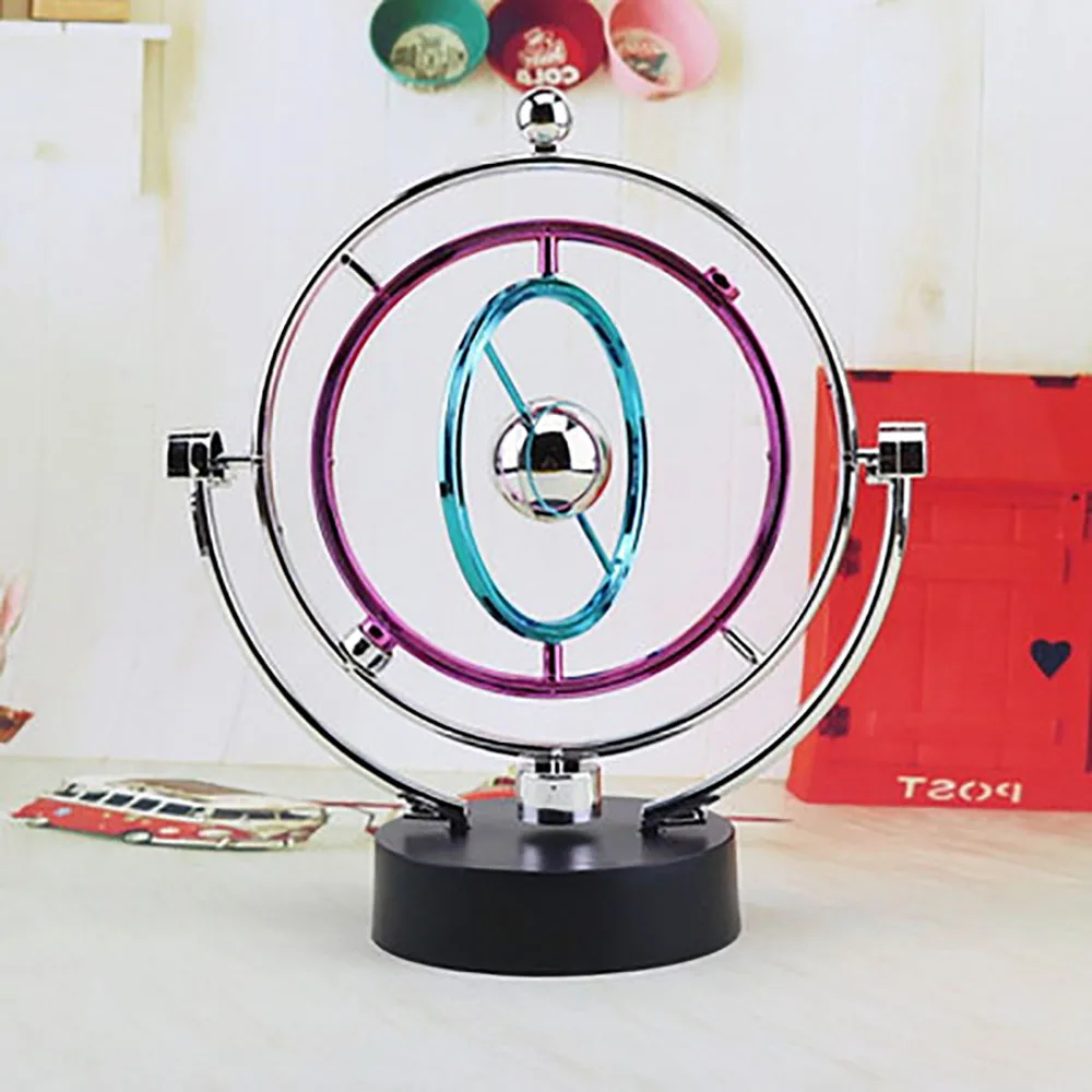 

Color Celestial Orbital Perpetual Motion Instrument Armillary Sphere Table Decor Kinetic Orbital Revolving Gadget