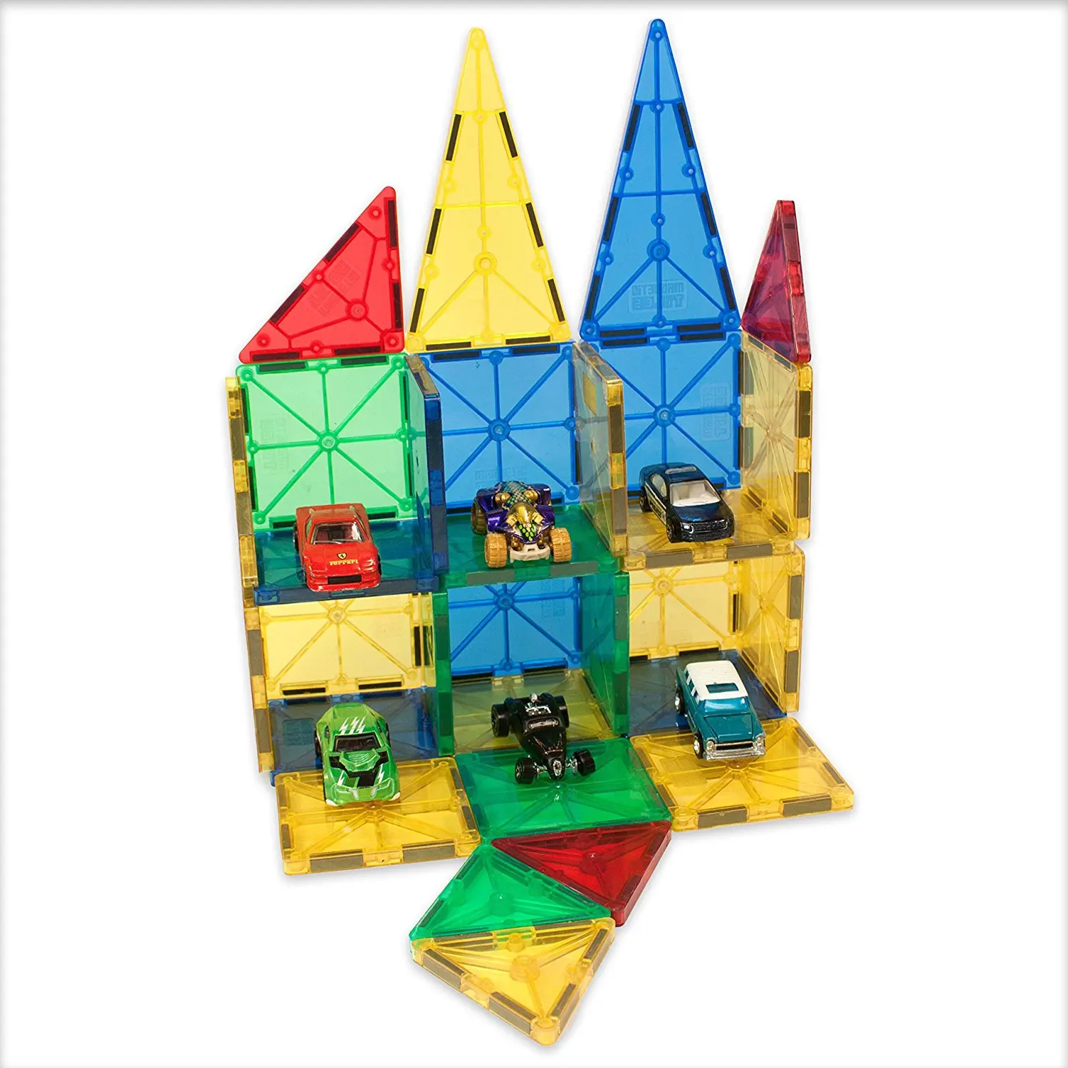 

Bricks 32pcs/60-cs 3D Magnetic Tiles Block Designer Construction Enlighten Educational Building block figure Bricks DIY